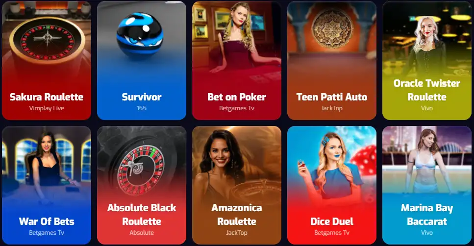 trixino casino live games